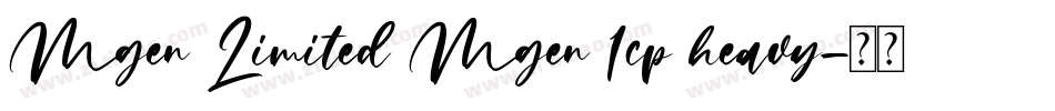 Mgen Limited Mgen 1cp heavy字体转换